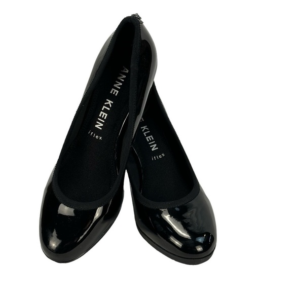 Anne Klein Shoes - Anne Klein Memory Foam Castana Round Toe Patent Pumps - Black - size 5.5M